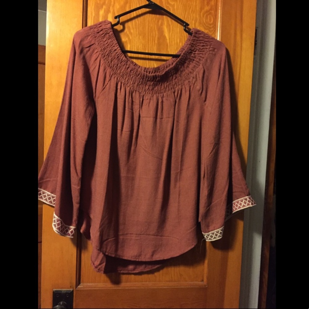 Off the shoulder long sleeve